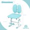 Ergonomic Height-adjustable Kids Study Chair with Double Back Support-Blue